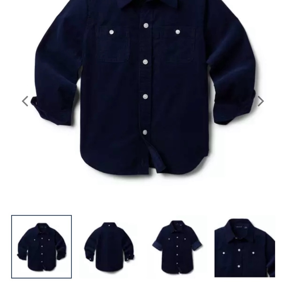 Janie and Jack Navy Button Down Shirt